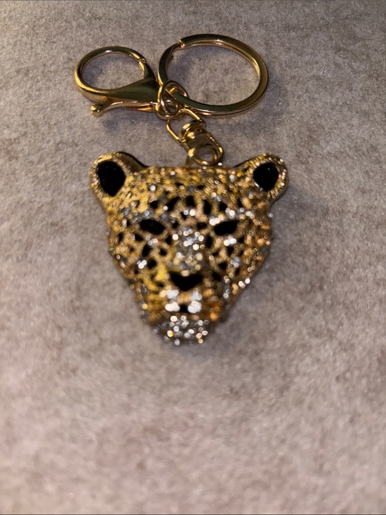 Unbranded Accessories - Gold Leopard Head Keychain/Bag Charm